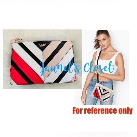 Victoria’s Secret VS Pink Multicolor Chevron 24/7 Crossbody - Picture 1 of 4